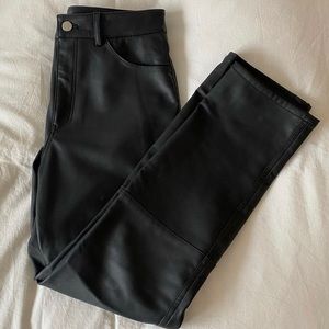 Black faux Leather Pants
